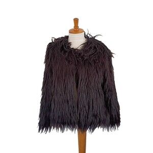 Dennis Basso Faux Mongolian Black Fur  Jacket Size XS  New